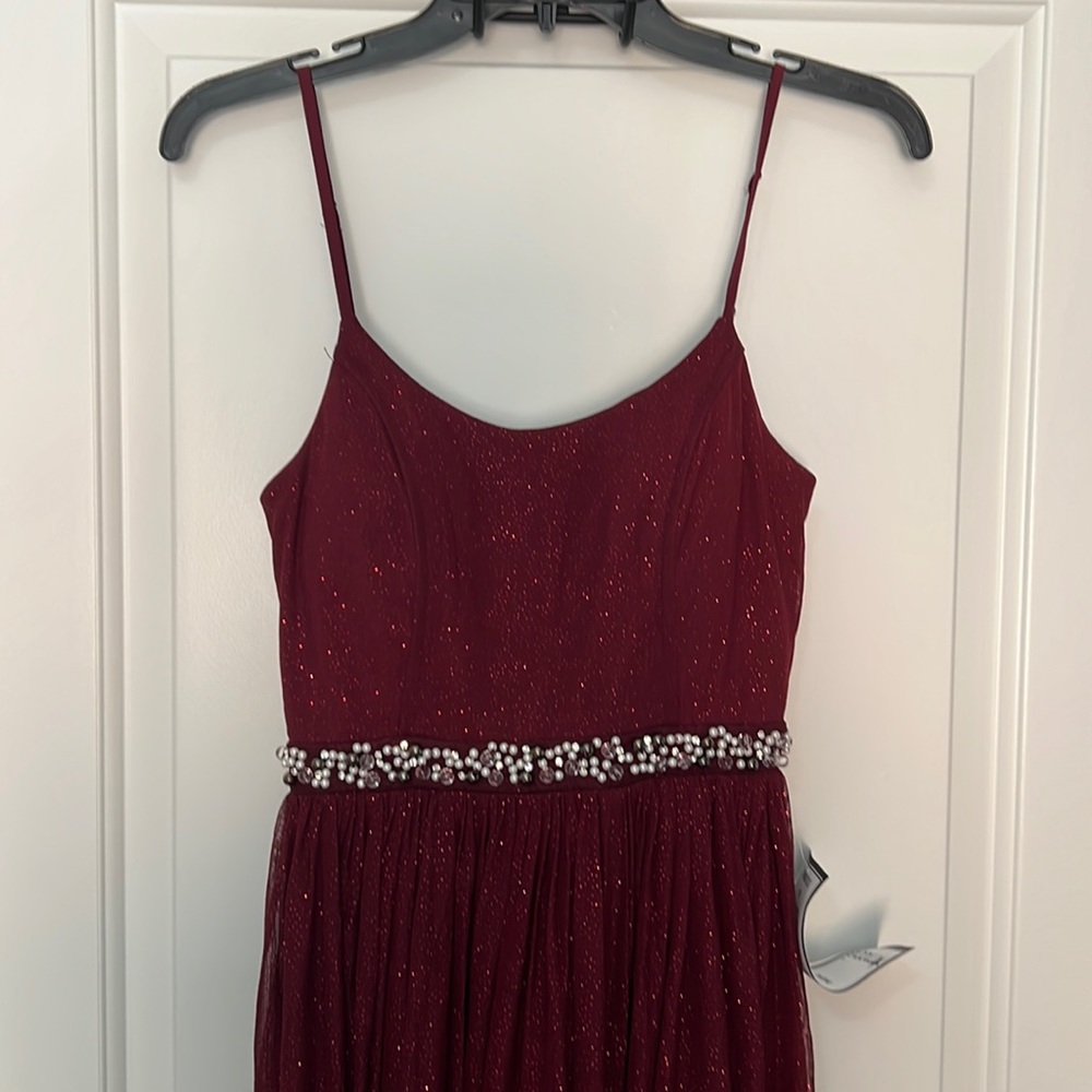 Plum/ Wine sparkly Prom Dress floor length